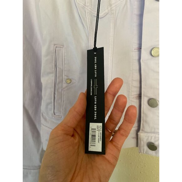 NWT Liverpool Los Angeles Womens Lilac Denim Jacket Size Small - Picture 3 of 13